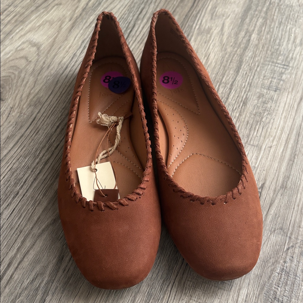 Joie Genuine Leather Whipstitch Flats Nwt
